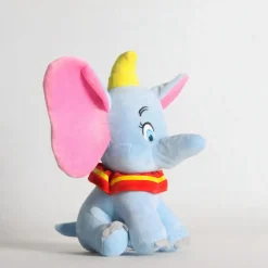 2 Peluches Dumbo l’éléphant bleue et grise