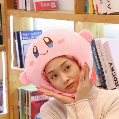Bonnet rose en peluche Kirby