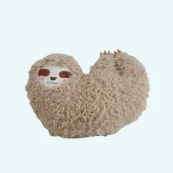 Coussin en peluche paresseux en forme de cœur pour enfants