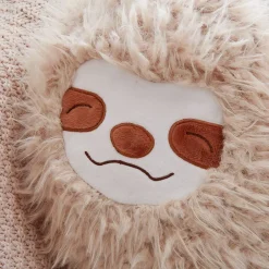 Coussin en peluche paresseux en forme de cœur pour enfants