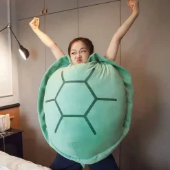 Coussin peluche carapace de tortue