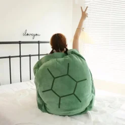 Coussin peluche carapace de tortue