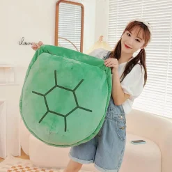 Coussin peluche carapace de tortue