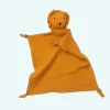 Doudou lion en mousseline et coton