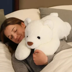 Grande peluche lestée ours blanc