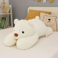Grande peluche lestée ours blanc