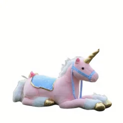 Grande peluche licorne cheval rose
