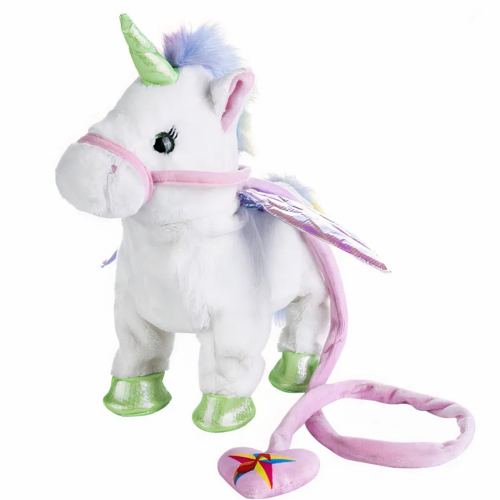 Licorne en peluche musicale électrique pour enfants