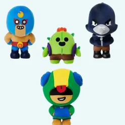 Mega Pack de peluche Brawl Stars Leon + Spike + Crow + El Primo