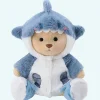 Nino – L’ours en peluche articulé fait main avec son déguisement de requin