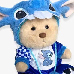 Nino – L’ours en peluche articulé fait main avec son déguisement Stitch