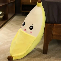 Oreiller peluche banane pour enfants