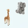 Pack animaux de la savane éléphant et girafe