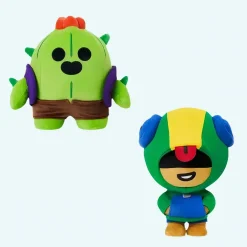 Pack Peluche Brawl Stars Spike et Léon