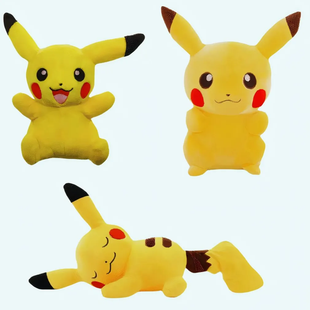 Pack peluche Pikachu qui dort mignon et heureux