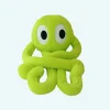 Peluche adorable de pieuvre géante verte