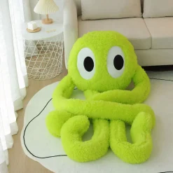 Peluche adorable de pieuvre géante verte