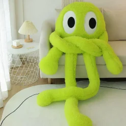 Peluche adorable de pieuvre géante verte