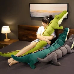 Peluche alligator bleu géante