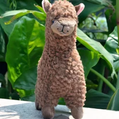 Peluche alpaga à poils longs