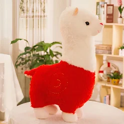 Peluche alpaga à robe colorée