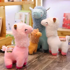 Peluche alpaga souriant et coloré