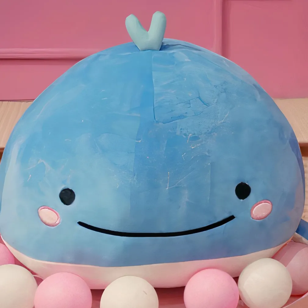 Peluche baleine bleue super douce