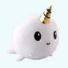 Peluche baleine licorne blanche