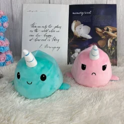 Peluche baleine licorne blanche
