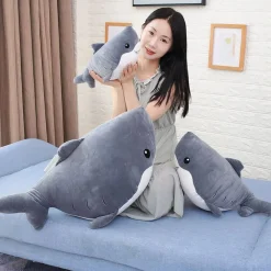 Peluche baleine licorne bleu ciel