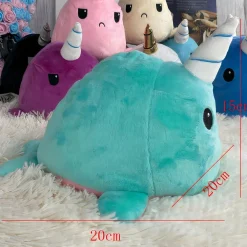 Peluche baleine licorne verte