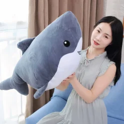 Peluche baleine noire, jouet tout doux
