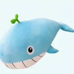 Peluche baleine rose pastel, le plus doux des oreillers