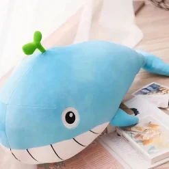 Peluche baleine rose pastel, le plus doux des oreillers