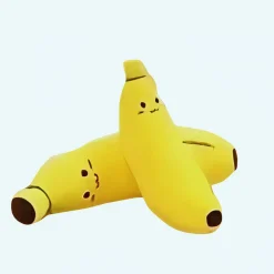 Peluche banane géante