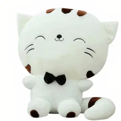 Peluche bébé chat blanc