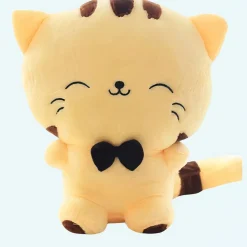 Peluche bébé chat jaune