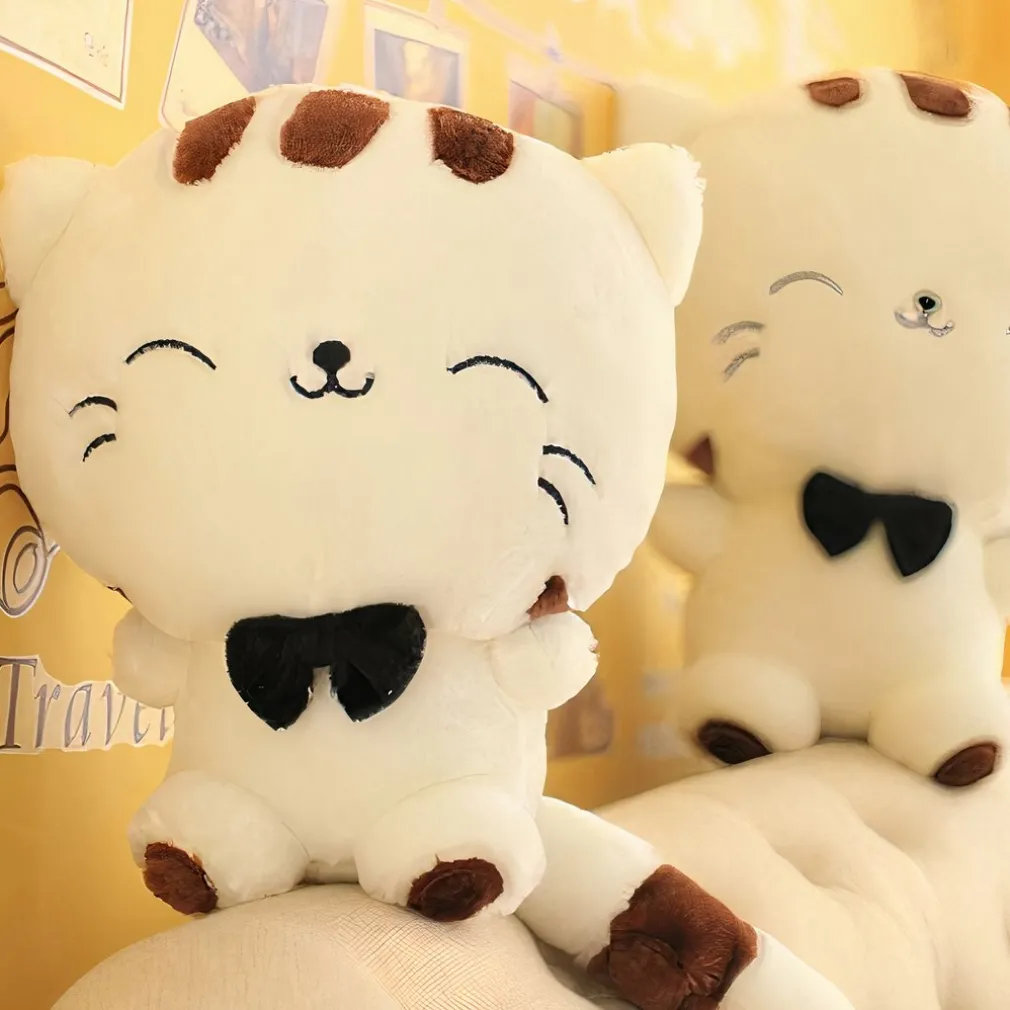 Peluche bébé chat jaune