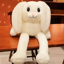 Peluche bébé lapin blanc