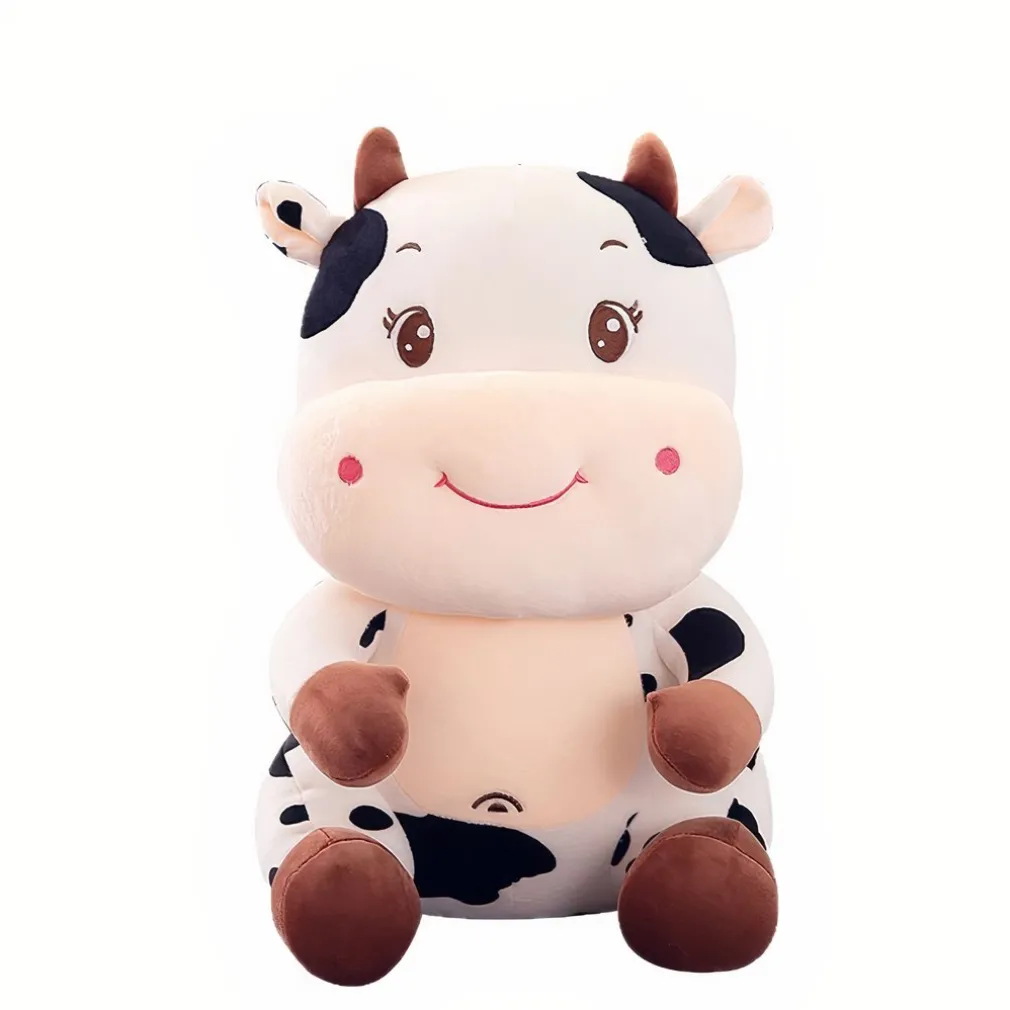 Peluche bébé vache brodé