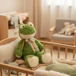 Peluche bouillotte grenouille facile à utiliser