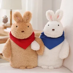 Peluche bouillotte lapin avec lacets