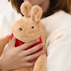 Peluche bouillotte lapin avec lacets