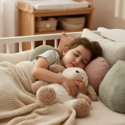 Peluche bouillotte sèche micro-ondable agneau blanc