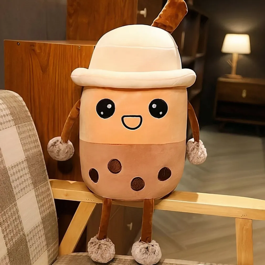 Peluche Bubble Tea Boba souriant