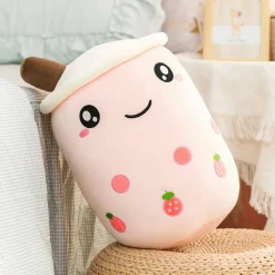 Peluche Bubble tea mignon et doux en forme de coussin