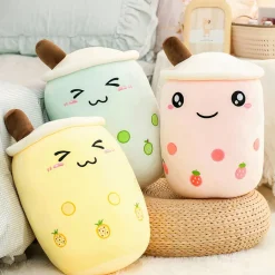 Peluche Bubble tea mignon et doux en forme de coussin
