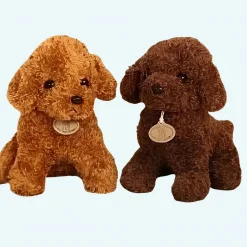 Peluche caniche blanc
