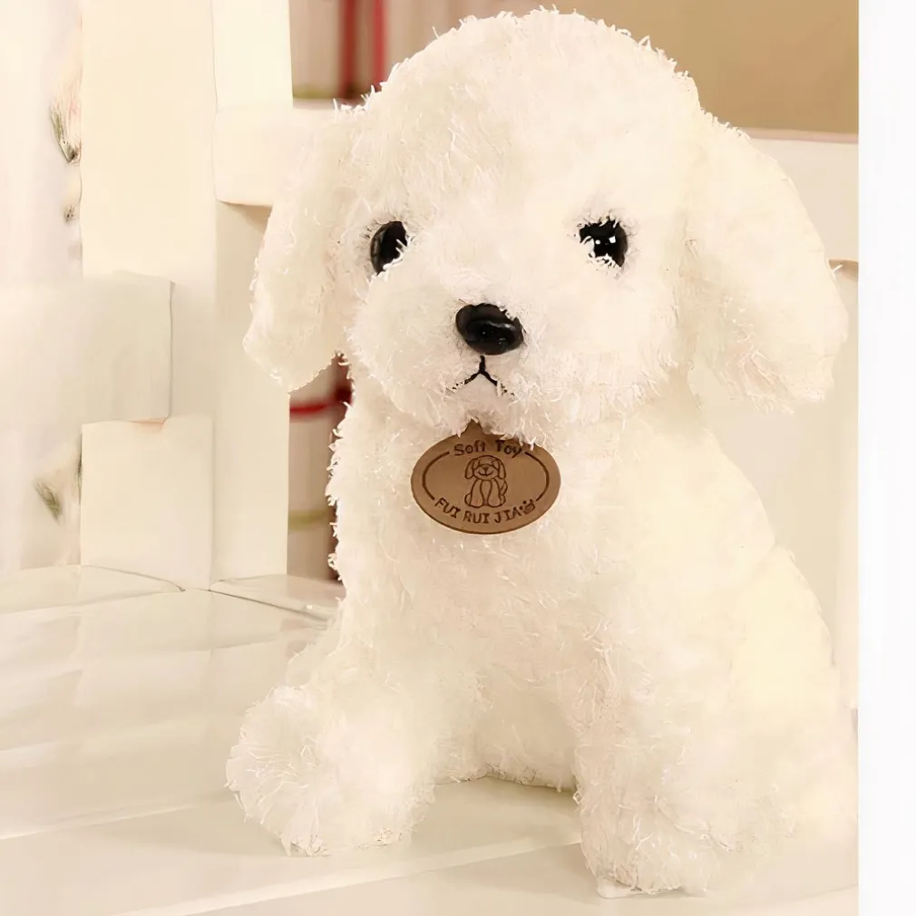 Peluche caniche blanc