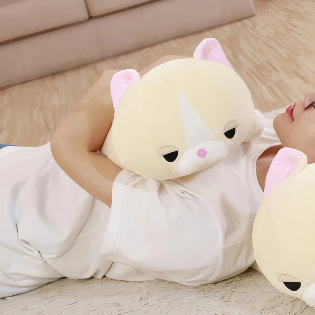 Peluche chat assoupi